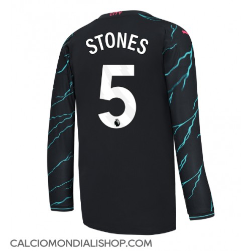 Maglie da calcio Manchester City John Stones #5 Terza Maglia 2023-24 Manica Lunga